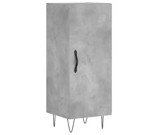 Komoda, Betono Pilkos Spalvos, 34,5X34X180cm Apdirbta Mediena
