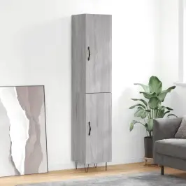 Kõrge Kapp, Hall Sonoma Tamm, 34,5X34X180 cm Tehispuit