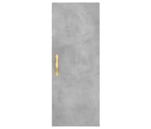 Augstais Skapītis, Pelēks, 34,5X34X180 Cm, Inženierijas Koks Vidaxl