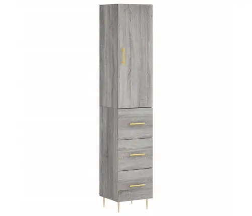 Augstais Skapītis, Pelēks, 34,5X34X180 Cm, Inženierijas Koks Vidaxl Augstais Skapītis, Pelēks, 34,5X34X180 Cm, Inženierijas Koks Vidaxl