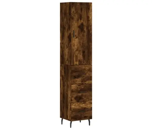 Augstais Skapītis, Ozolkoka, 34,5X34X180 Cm, Inženierijas Koks Vidaxl