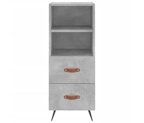 Komoda, Betono Pilkos Spalvos, 34,5X34X180cm Apdirbta Mediena
