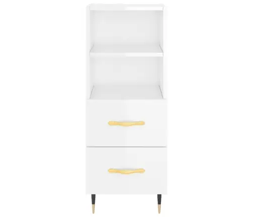 Augstais Skapītis, Balts, 34,5X34X180 Cm, Inženierijas Koks Vidaxl