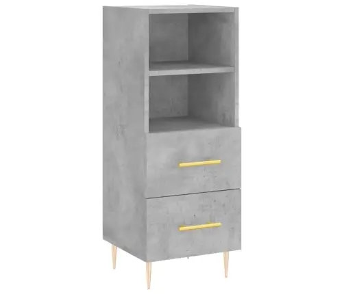 Augstais Skapītis, Pelēks, 34,5X34X180 Cm, Inženierijas Koks Vidaxl