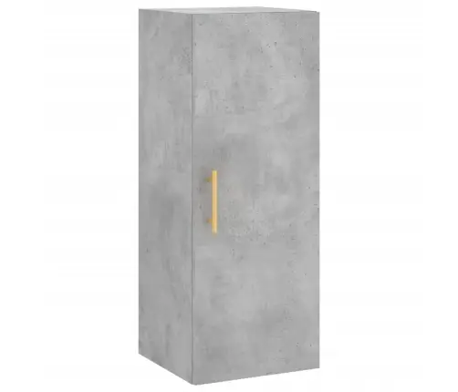 Augstais Skapītis, Pelēks, 34,5X34X180 Cm, Inženierijas Koks Vidaxl