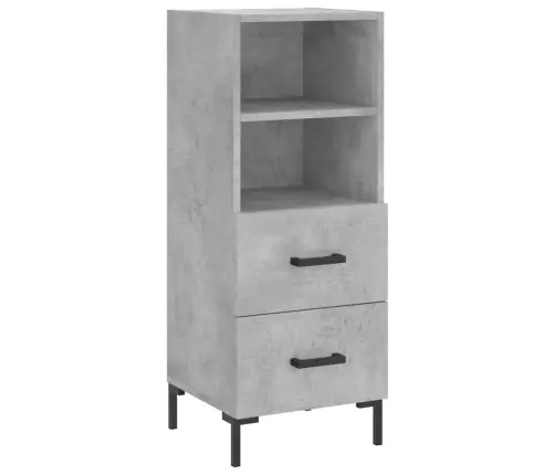 Augstais Skapītis, Pelēks, 34,5X34X180 Cm, Inženierijas Koks Vidaxl