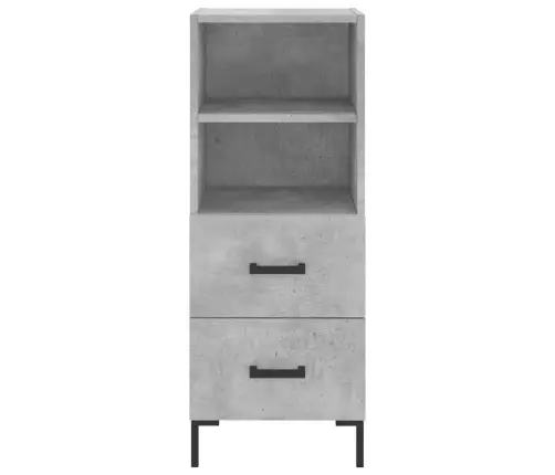 Augstais Skapītis, Pelēks, 34,5X34X180 Cm, Inženierijas Koks Vidaxl