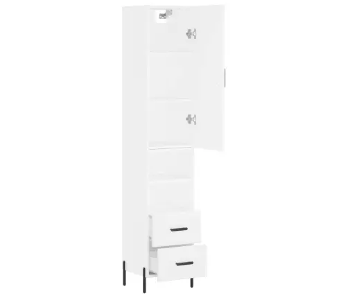 Komoda, Baltos Spalvos, 34,5X34X180cm Apdirbta Mediena