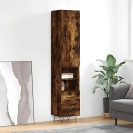 Augstais Skapītis, Ozolkoka, 34,5X34X180 Cm, Inženierijas Koks Vidaxl