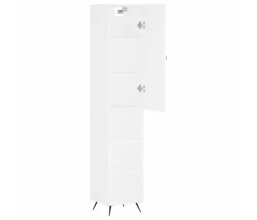 Augstais Skapītis, Balts, 34,5X34X180 Cm, Inženierijas Koks Vidaxl