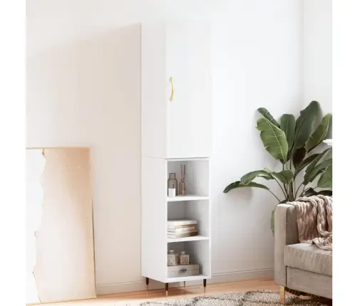 Augstais Skapītis, Balts, 34,5X34X180 Cm, Inženierijas Koks Vidaxl Augstais Skapītis, Balts, 34,5X34X180 Cm, Inženierijas Koks Vidaxl