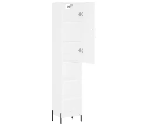 Augstais Skapītis, Balts, 34,5X34X180 Cm, Inženierijas Koks Vidaxl