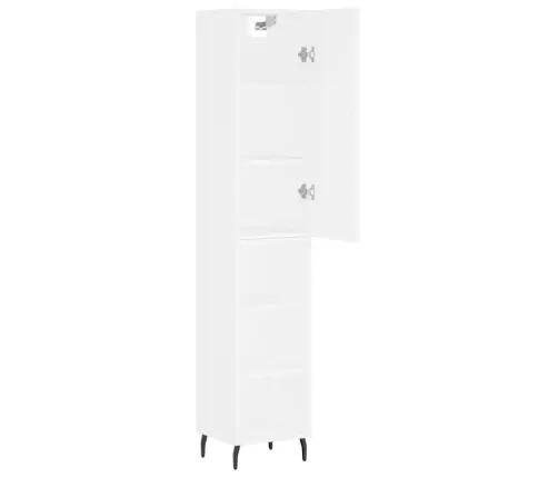 Kõrge Kapp, Valge , 34,5X34X180 cm Tehispuit