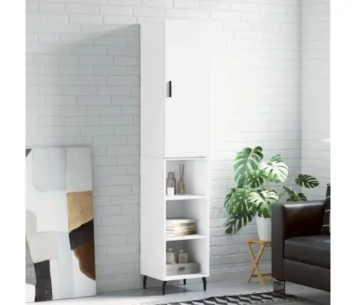 Kõrge Kapp, Valge , 34,5X34X180 cm Tehispuit