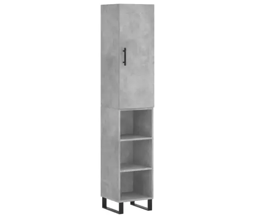 Kõrge Kapp, Betoonhall, 34,5X34X180 cm Tehispuit