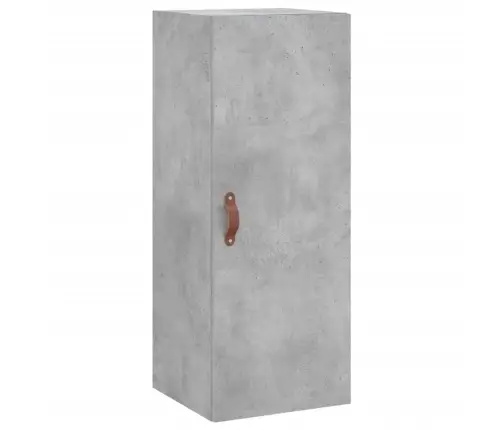 Augstais Skapītis, Pelēks, 34,5X34X180 Cm, Inženierijas Koks Vidaxl