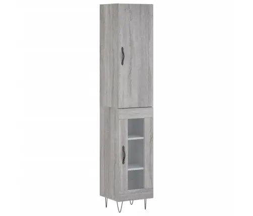 Augstais Skapītis, Pelēks, 34,5X34X180 Cm, Inženierijas Koks Vidaxl Augstais Skapītis, Pelēks, 34,5X34X180 Cm, Inženierijas Koks Vidaxl