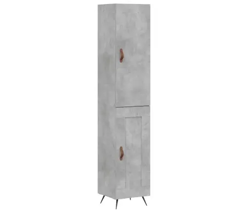 Augstais Skapītis, Pelēks, 34,5X34X180 Cm, Inženierijas Koks Vidaxl