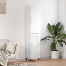 Augstais Skapītis, Balts, 34,5X34X180 Cm, Inženierijas Koks Vidaxl