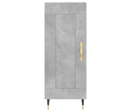 Augstais Skapītis, Pelēks, 34,5X34X180 Cm, Inženierijas Koks Vidaxl