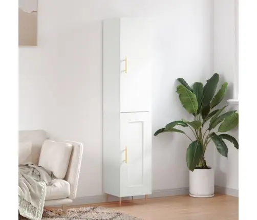 Komoda, Baltos Spalvos, 34,5X34X180cm Apdirbta Mediena