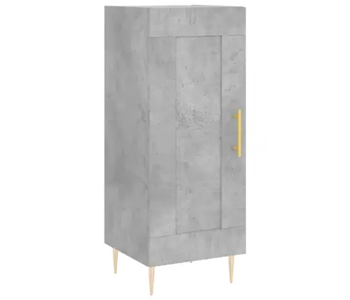 Augstais Skapītis, Pelēks, 34,5X34X180 Cm, Inženierijas Koks Vidaxl