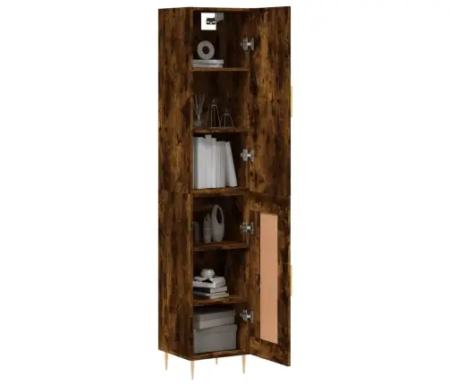 Augstais Skapītis, Ozolkoka, 34,5X34X180 Cm, Inženierijas Koks Vidaxl