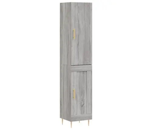 Kõrge Kapp, Hall Sonoma Tamm, 34,5X34X180 cm Tehispuit