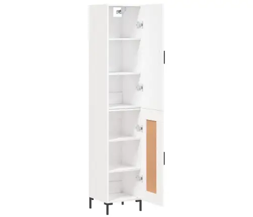 Augstais Skapītis, Balts, 34,5X34X180 Cm, Inženierijas Koks Vidaxl