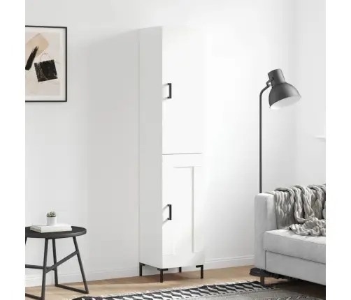 Augstais Skapītis, Balts, 34,5X34X180 Cm, Inženierijas Koks Vidaxl