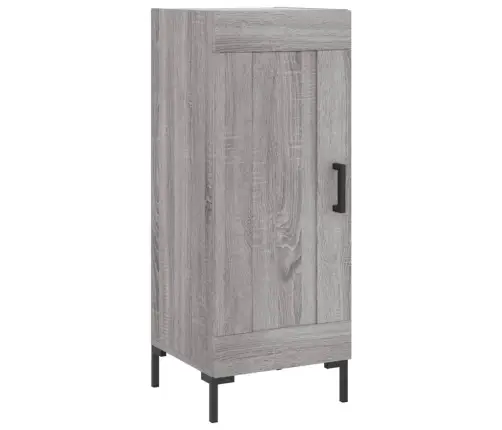 Augstais Skapītis, Pelēks, 34,5X34X180 Cm, Inženierijas Koks Vidaxl