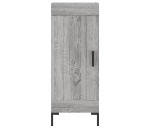 Augstais Skapītis, Pelēks, 34,5X34X180 Cm, Inženierijas Koks Vidaxl