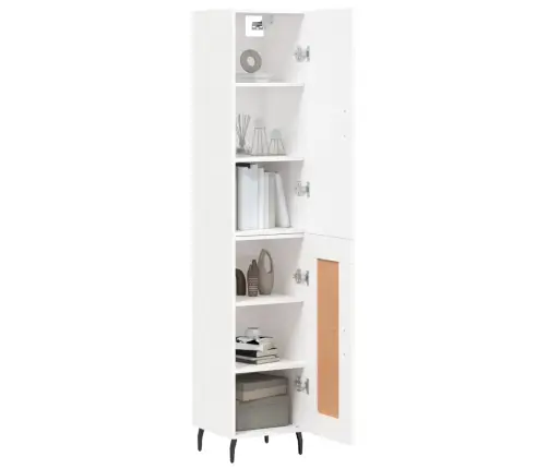 Kõrge Kapp, Valge , 34,5X34X180 cm Tehispuit