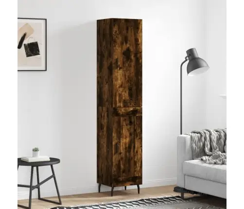 Kõrge Kapp, Suitsutatud Tamm, 34,5X34X180 cm Tehispuit