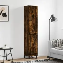 Augstais Skapītis, Ozolkoka, 34,5X34X180 Cm, Inženierijas Koks Vidaxl