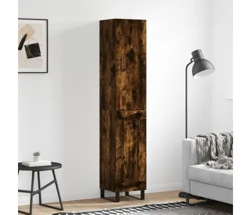 Augstais Skapītis, Ozolkoka, 34,5X34X180 Cm, Inženierijas Koks Vidaxl