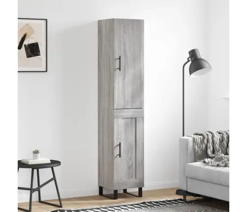 Komoda, Pilkos Ąžuolo Spalvos, 34,5X34X180cm Apdirbta Mediena