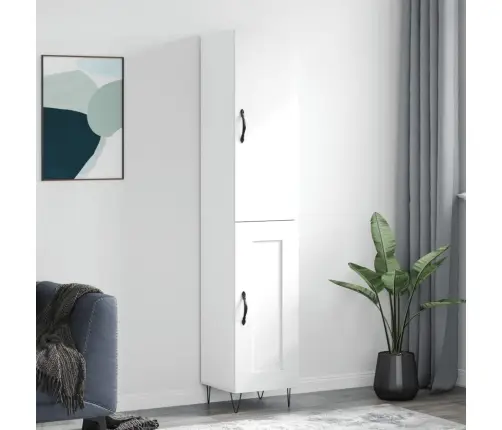 Kõrge Kapp, Valge , 34,5X34X180 cm Tehispuit