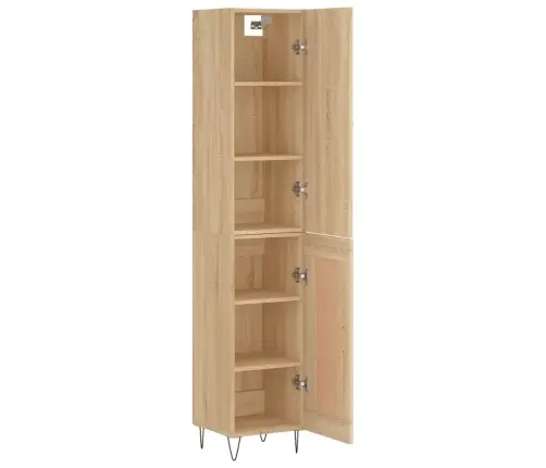 Augstais Skapītis, Ozolkoka, 34,5X34X180 Cm, Inženierijas Koks Vidaxl