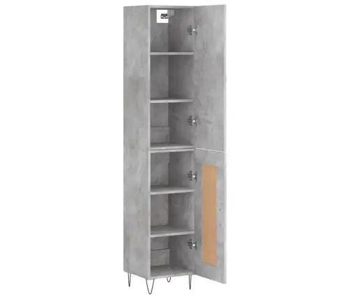 Kõrge Kapp, Betoonhall, 34,5X34X180 cm Tehispuit