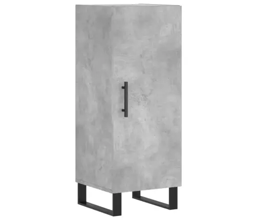 Augstais Skapītis, Pelēks, 34,5X34X180 Cm, Inženierijas Koks Vidaxl