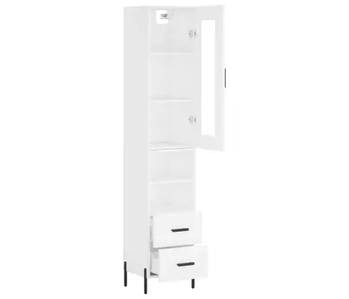 Augstais Skapītis, Balts, 34,5X34X180 Cm, Inženierijas Koks Vidaxl