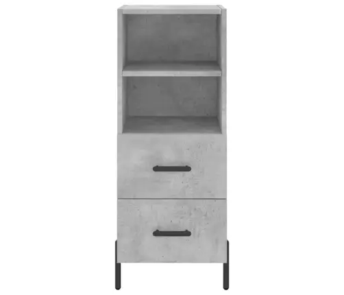 Augstais Skapītis, Pelēks, 34,5X34X180 Cm, Inženierijas Koks Vidaxl