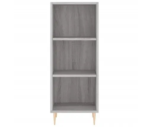 Augstais Skapītis, Pelēks, 34,5X34X180 Cm, Inženierijas Koks Vidaxl