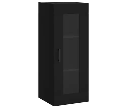 Augstais Skapītis, Melns, 34,5X34X180 Cm, Inženierijas Koks Vidaxl