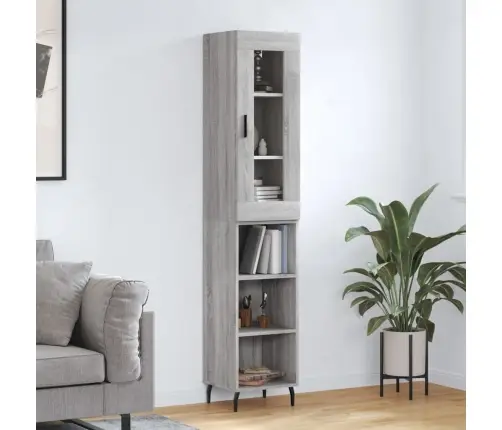 Kõrge Kapp, Hall Sonoma Tamm, 34,5X34X180 cm Tehispuit