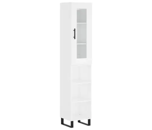 Kõrge Kapp, Valge , 34,5X34X180 cm Tehispuit