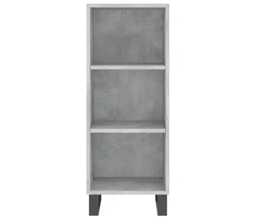 Komoda, Betono Pilkos Spalvos, 34,5X34X180cm Apdirbta Mediena