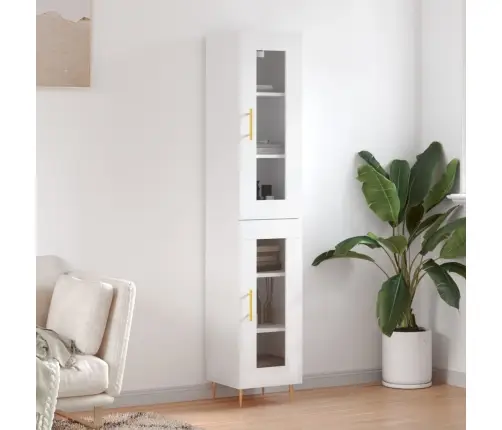 Komoda, Baltos Spalvos, 34,5X34X180cm Apdirbta Mediena