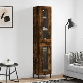 Augstais Skapītis, Ozolkoka, 34,5X34X180 Cm, Inženierijas Koks Vidaxl